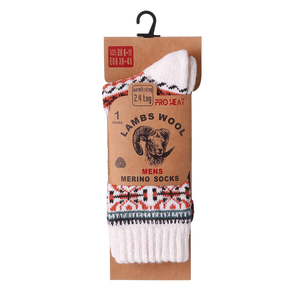 Men's wool blend crew socks from Hopoye, 50 percent wool for winter warmth