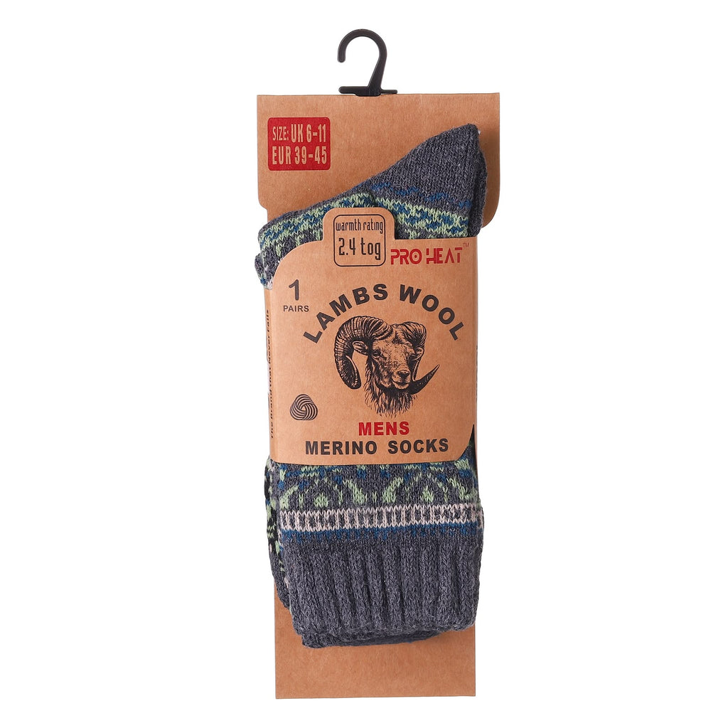 Men's wool blend socks by Hopoye, sold in one, two or three pair packs