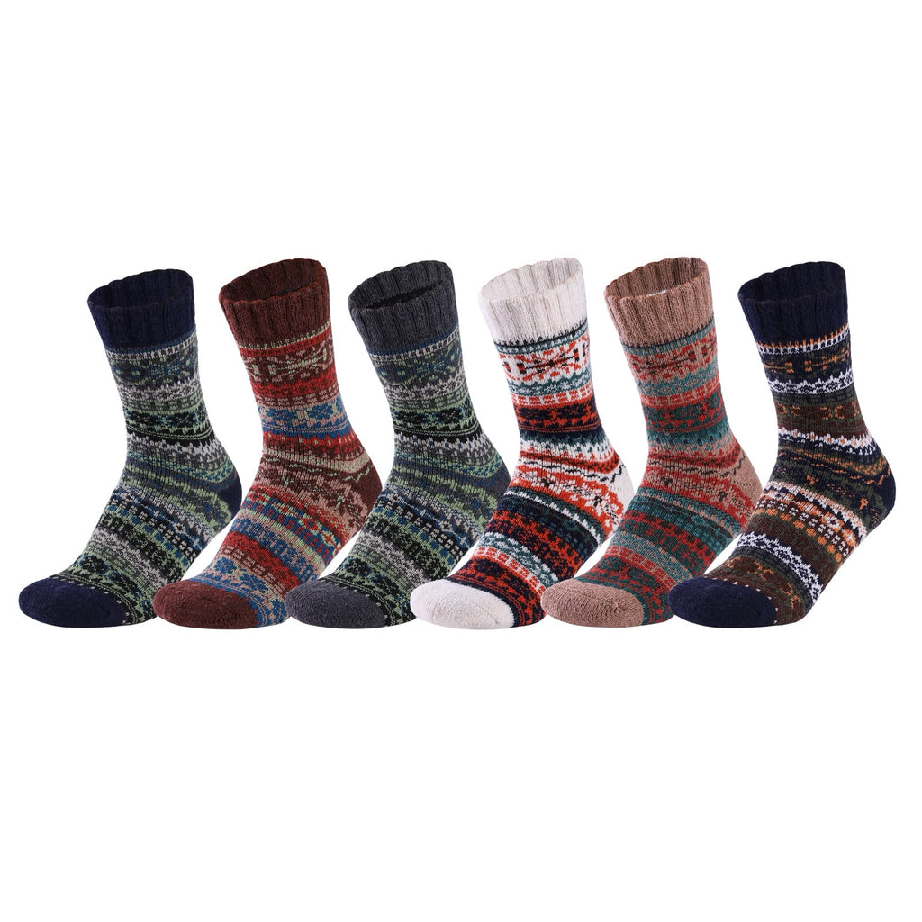 Wool socks for men UK, soft wool and cotton blend crew socks