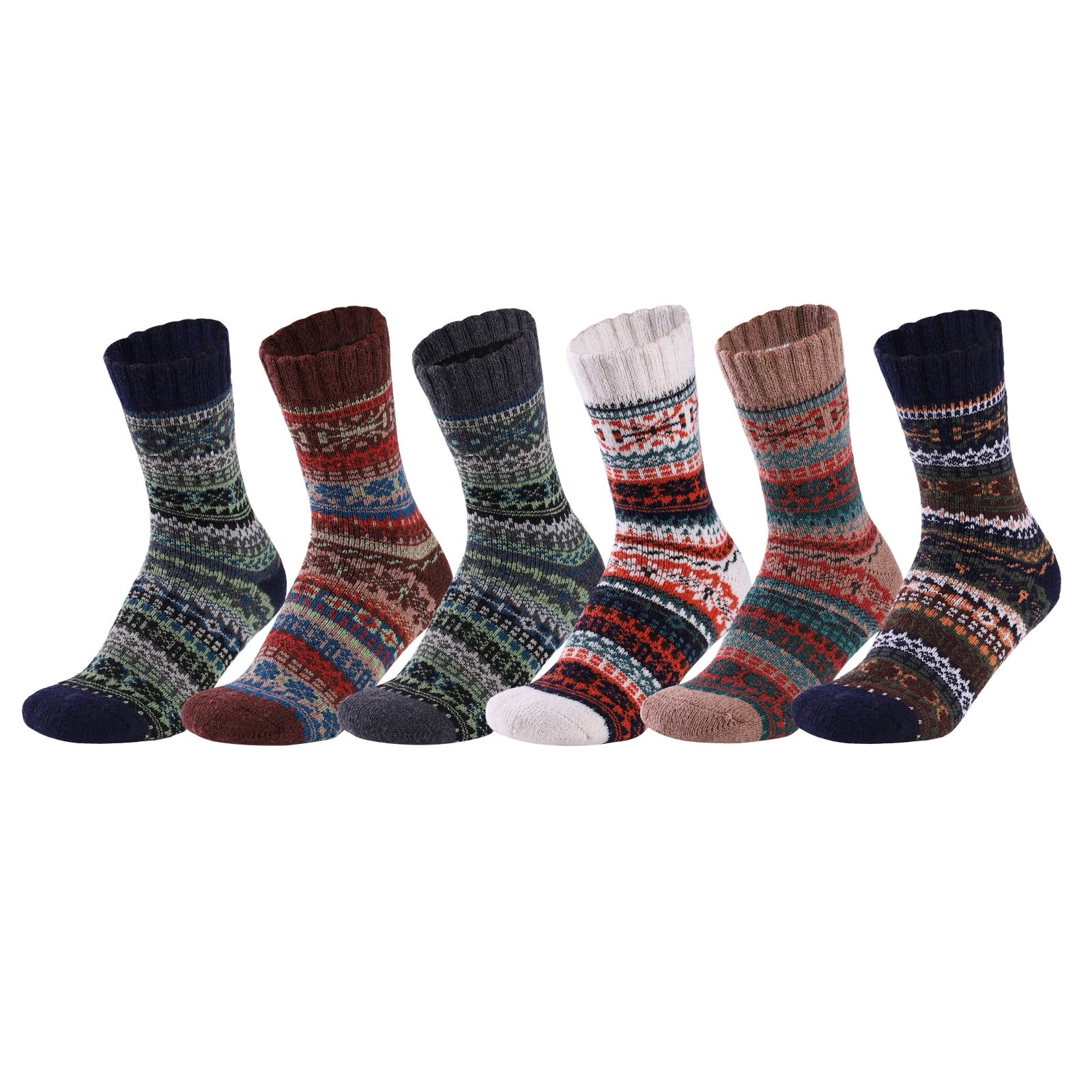 Wool socks for men UK, soft wool and cotton blend crew socks