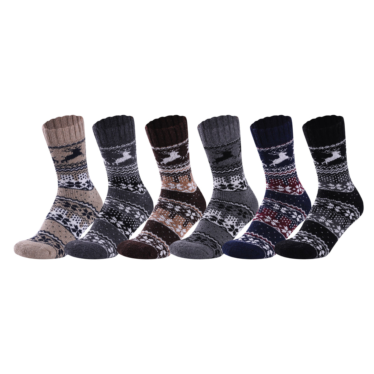 Hopoye men's reindeer merino wool blend socks, main product photo