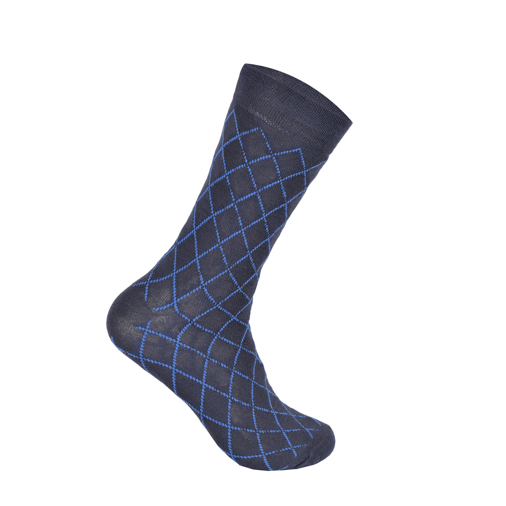 Men's Diabetic Patterned Socks Non-Binding Loose Fit | Cotton Rich Multipack 3, 6, 9 & 12 Pairs