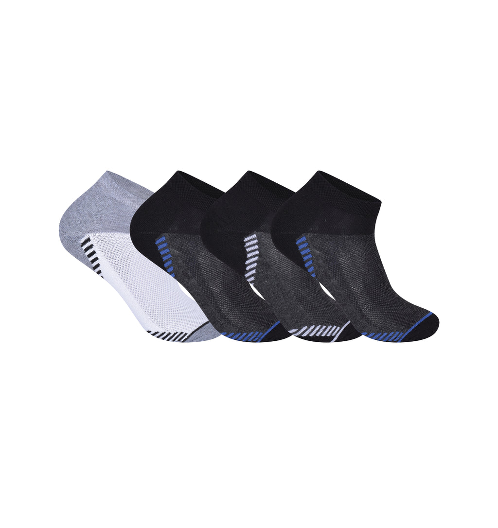 Men's breathable trainer socks cushioned cotton blend UK 3 6 9 12 pairs