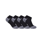 Black and grey men's trainer socks breathable cotton low cut ankle UK 3 6 9 12 pairs