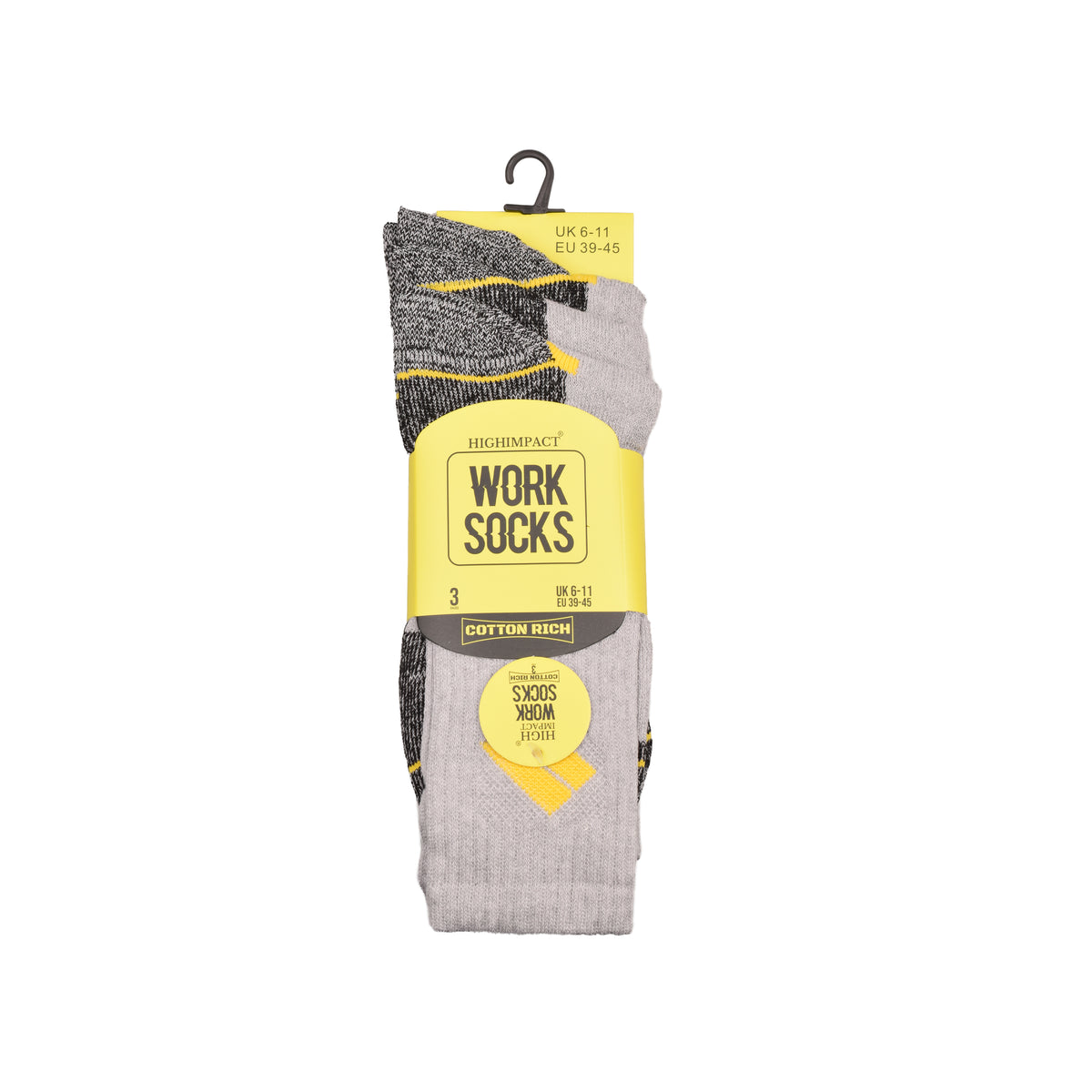 Hopoye Men's Chunky Work Socks, cotton blend multipack, photo 4 of 4