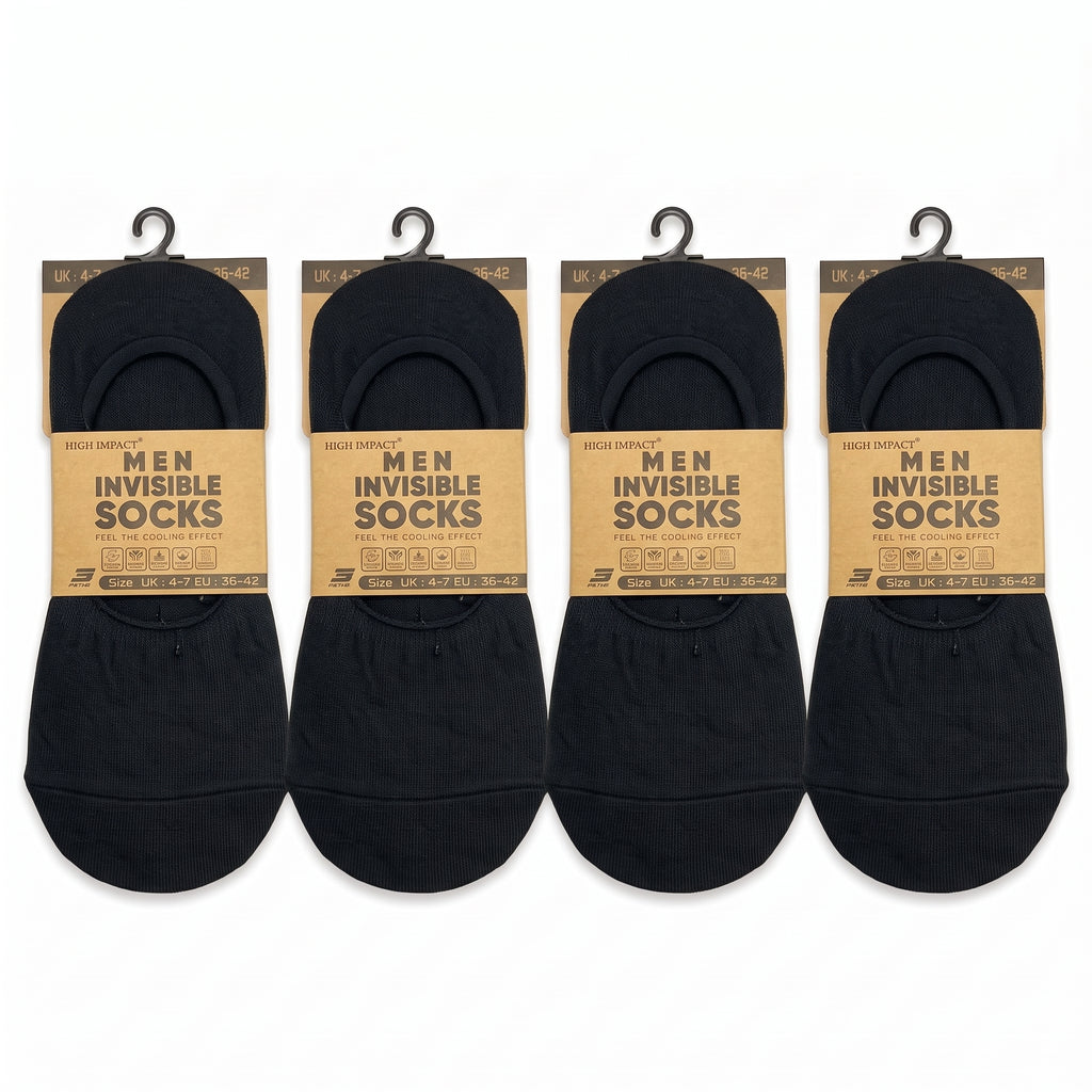 Hopoye Men's Invisible Socks, 98% cotton trainer socks, photo 4