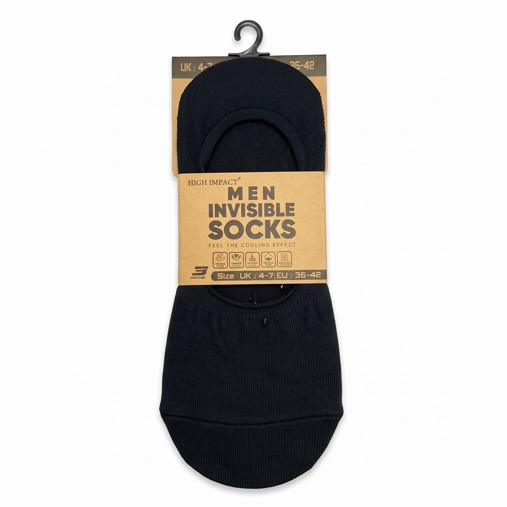 Hopoye Men's Invisible Socks, 98% cotton trainer socks, photo 12