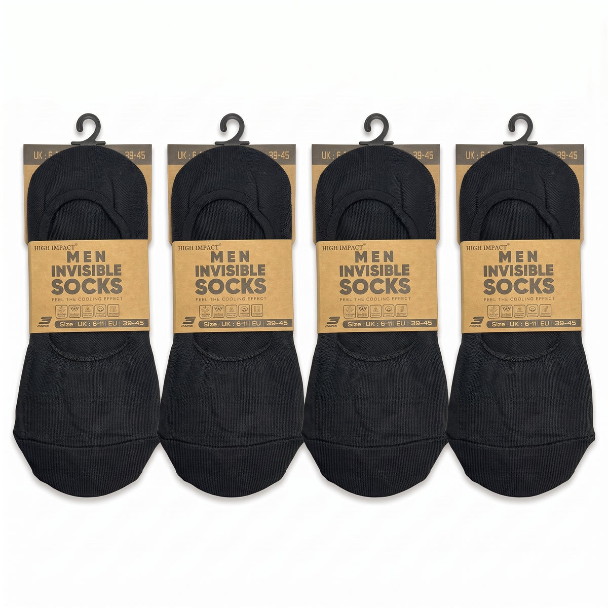 Hopoye Men's Invisible Socks, 98% cotton trainer socks, photo 7