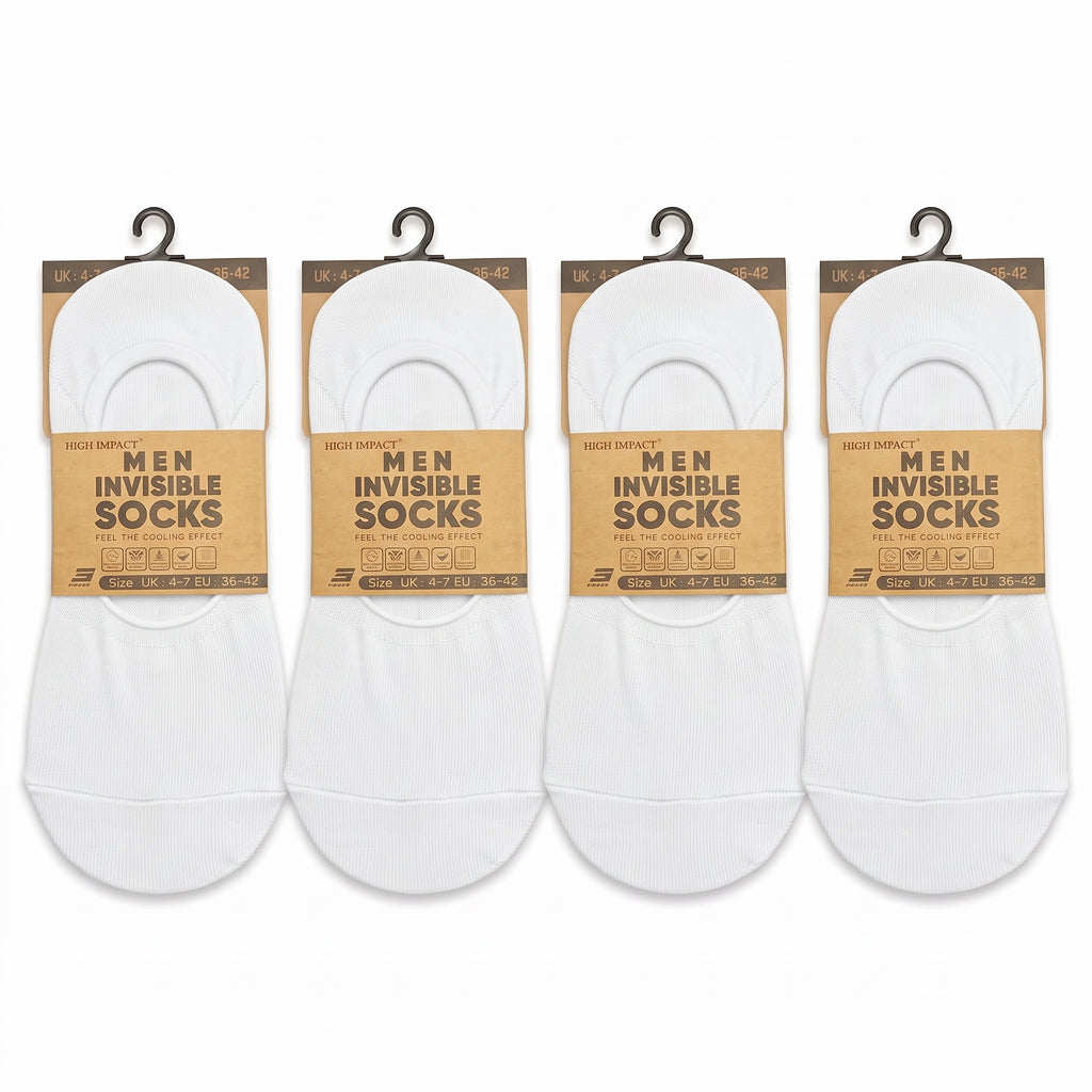 Hopoye Men's Invisible Socks, 98% cotton trainer socks, photo 3