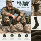 Hopoye rugged military socks for field performance