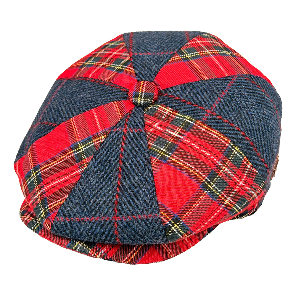 Classic check patchwork baker boy newsboy cap