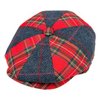Classic check patchwork baker boy newsboy cap