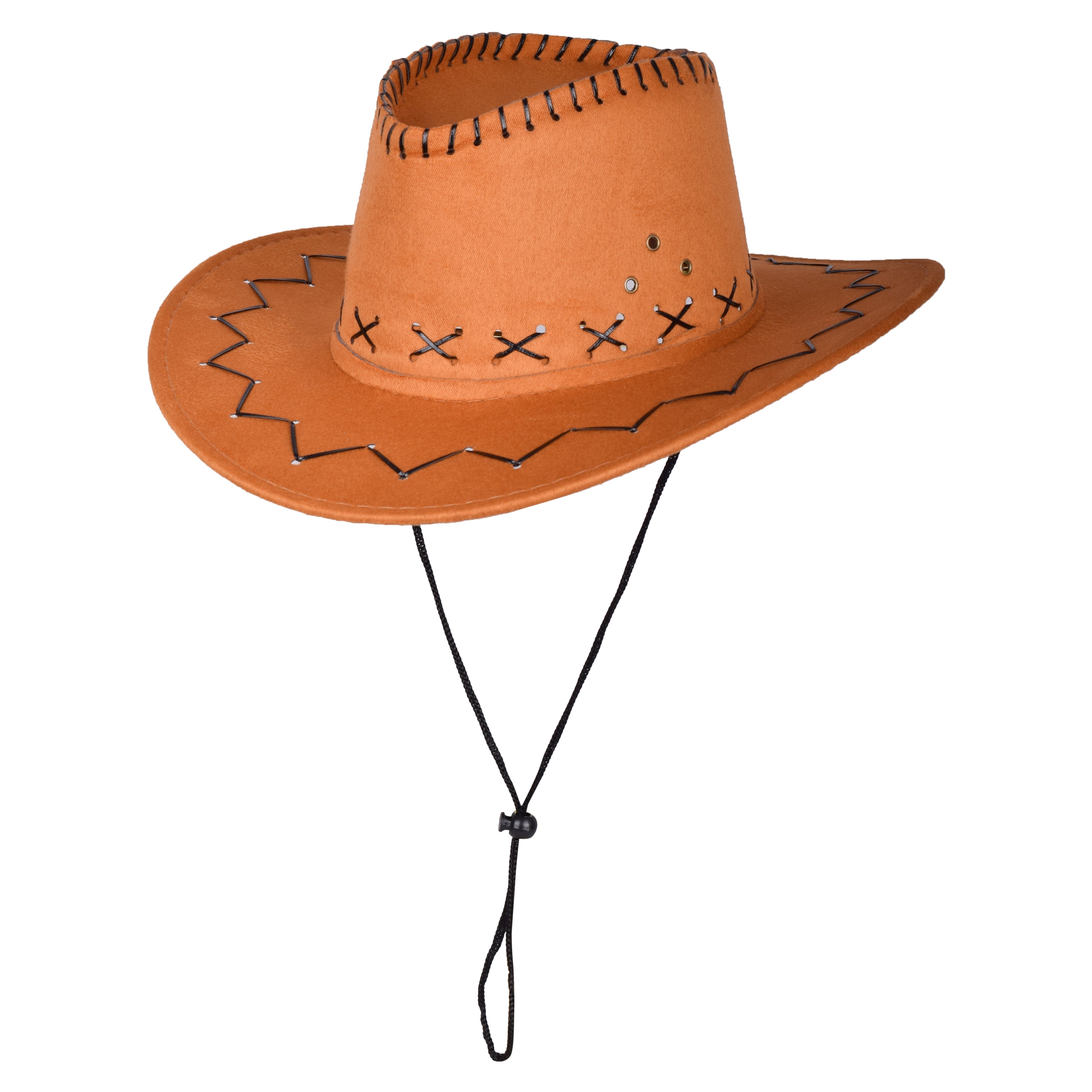 Cowboy Stitch Style Hat | Adjustable Western Polyester | 11 Colours UK