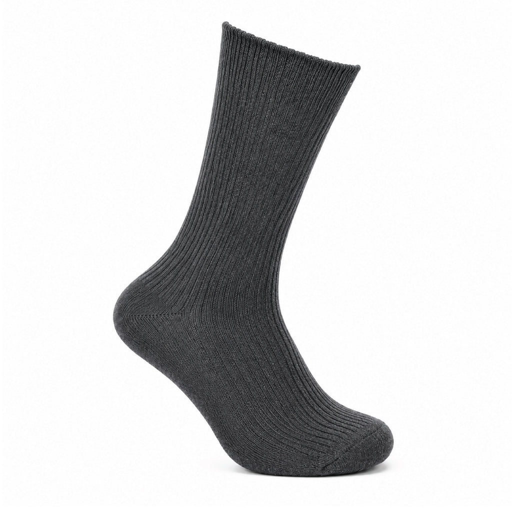 Close view of ribbed texture on Hopoye Nonelastic Diabetic Ribbed Socks