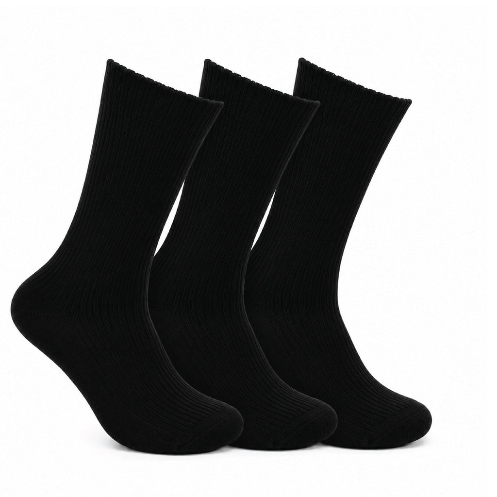 Everyday diabetic-friendly ribbed socks in soft cotton, Hopoye comfort sock range