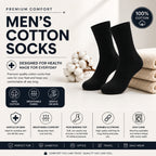 Loose top diabetic socks for swollen ankles and sensitive skin, 100% cotton by Hopoye