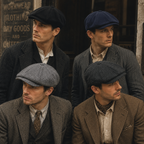 Classic paperboy cap — plain baker boy hat with stitched front peak