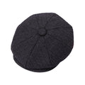 Plain vintage herringbone baker boy hat, classic 8 panel paperboy cap, product photo 1