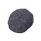 Vintage herringbone baker boy newsboy cap, product photo 9