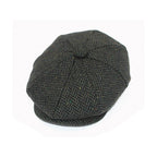 Vintage herringbone baker boy newsboy cap, product photo 10