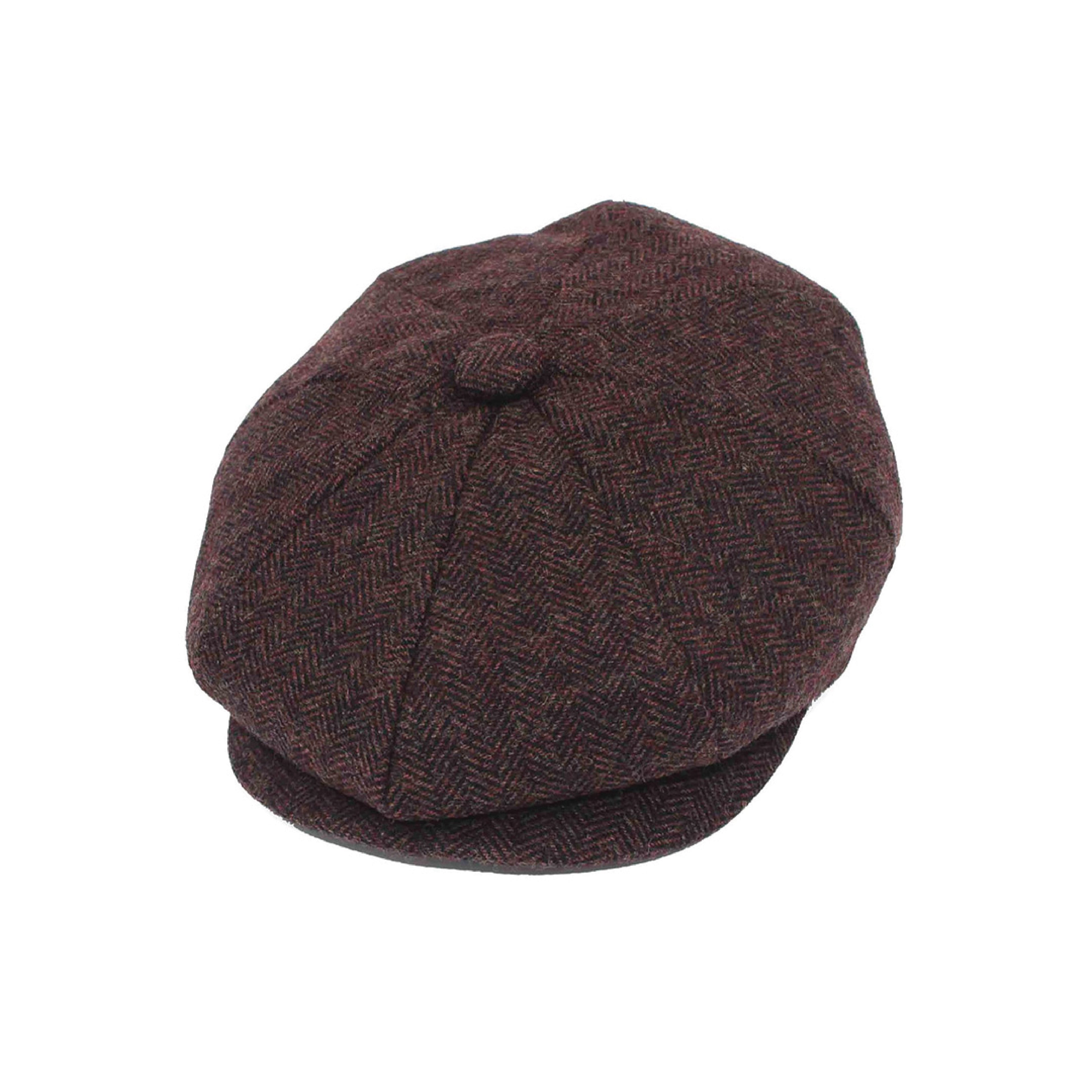 Vintage herringbone baker boy newsboy cap, product photo 13