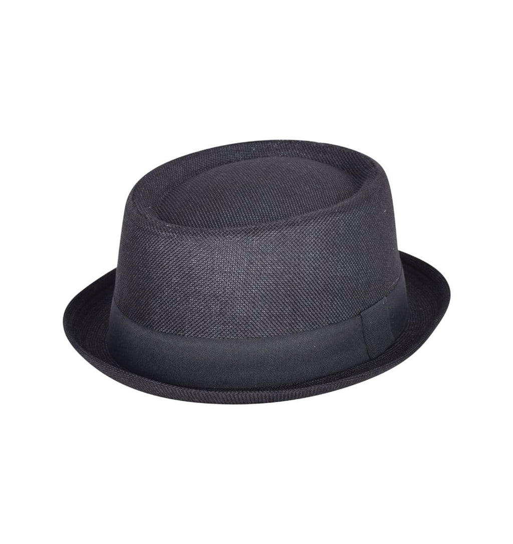 Classic pork pie hat worn smart casual UK Hopoye