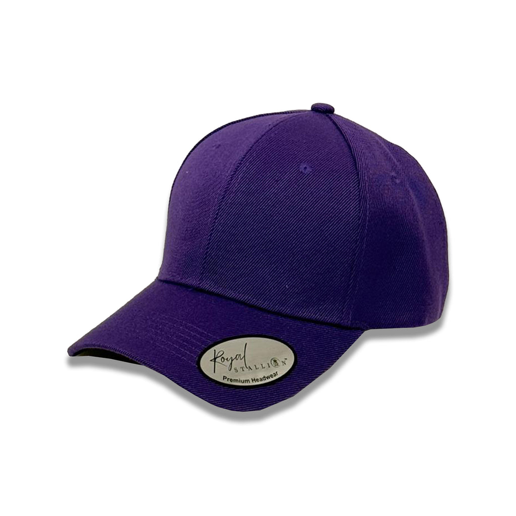 Plain Baseball Cap Adjustable Velcro | 27 Colours 100% Acrylic UK