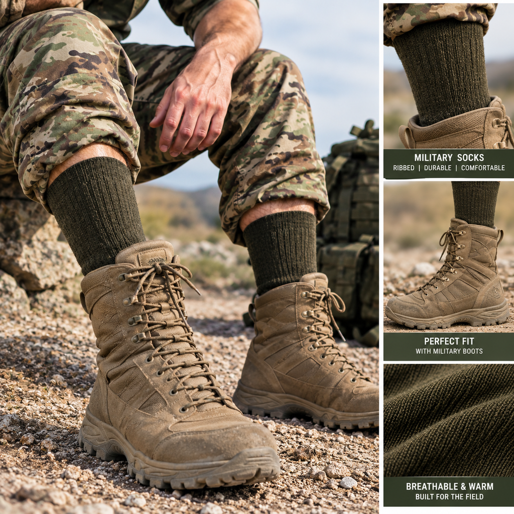 Hopoye tactical military socks for men in the field
