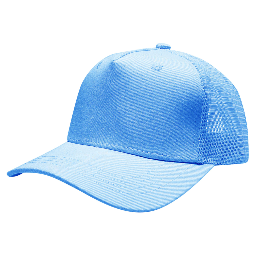 Plain trucker cap side view 5 panel adjustable cotton UK Hopoye