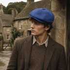 Suede baker boy hat size range - small to 2XL displayed together