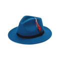 Teal 100% wool fedora hat handmade wide brim XS to XL UK Hopoye