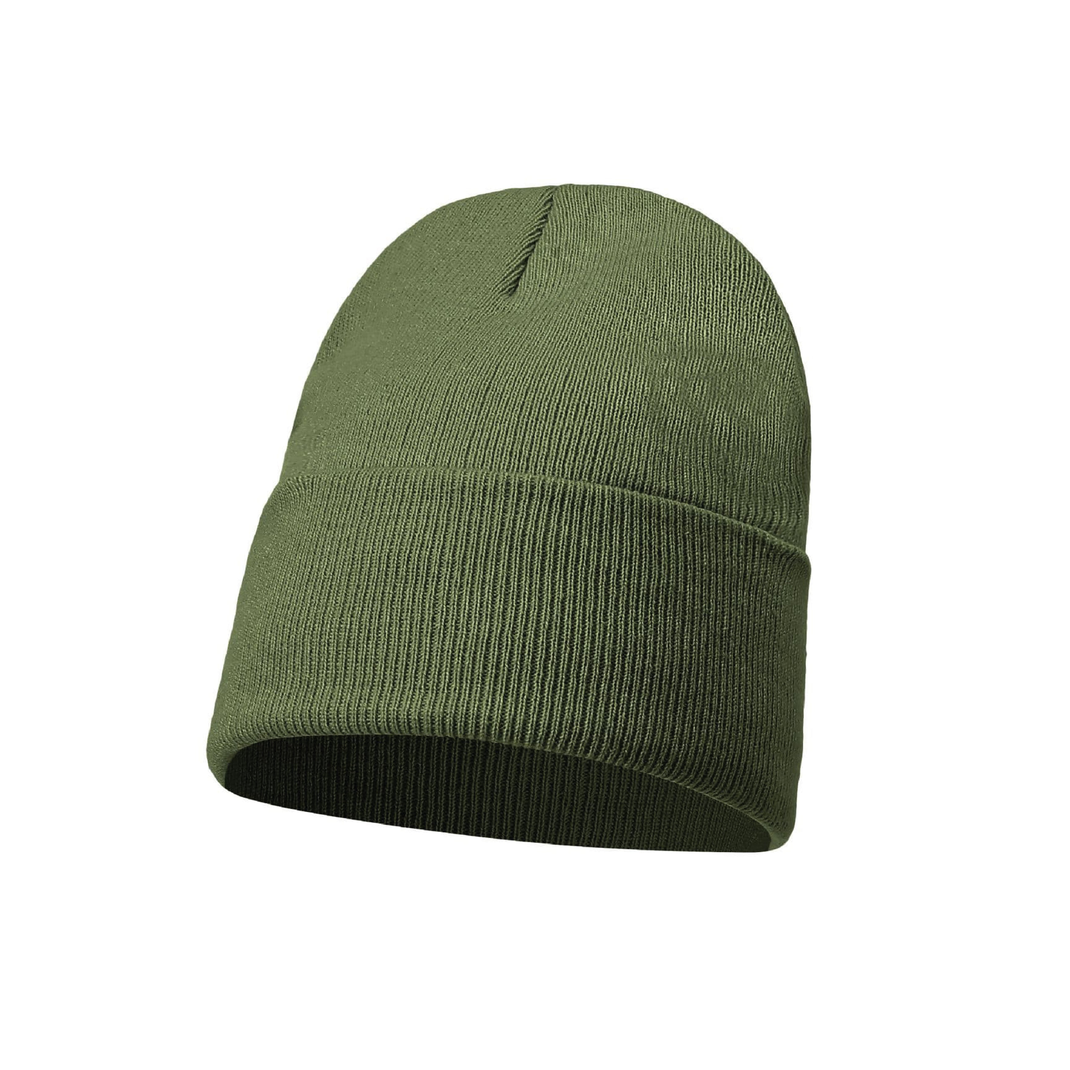 Plain turn up knitted beanie hat, warm unisex winter hat colour option