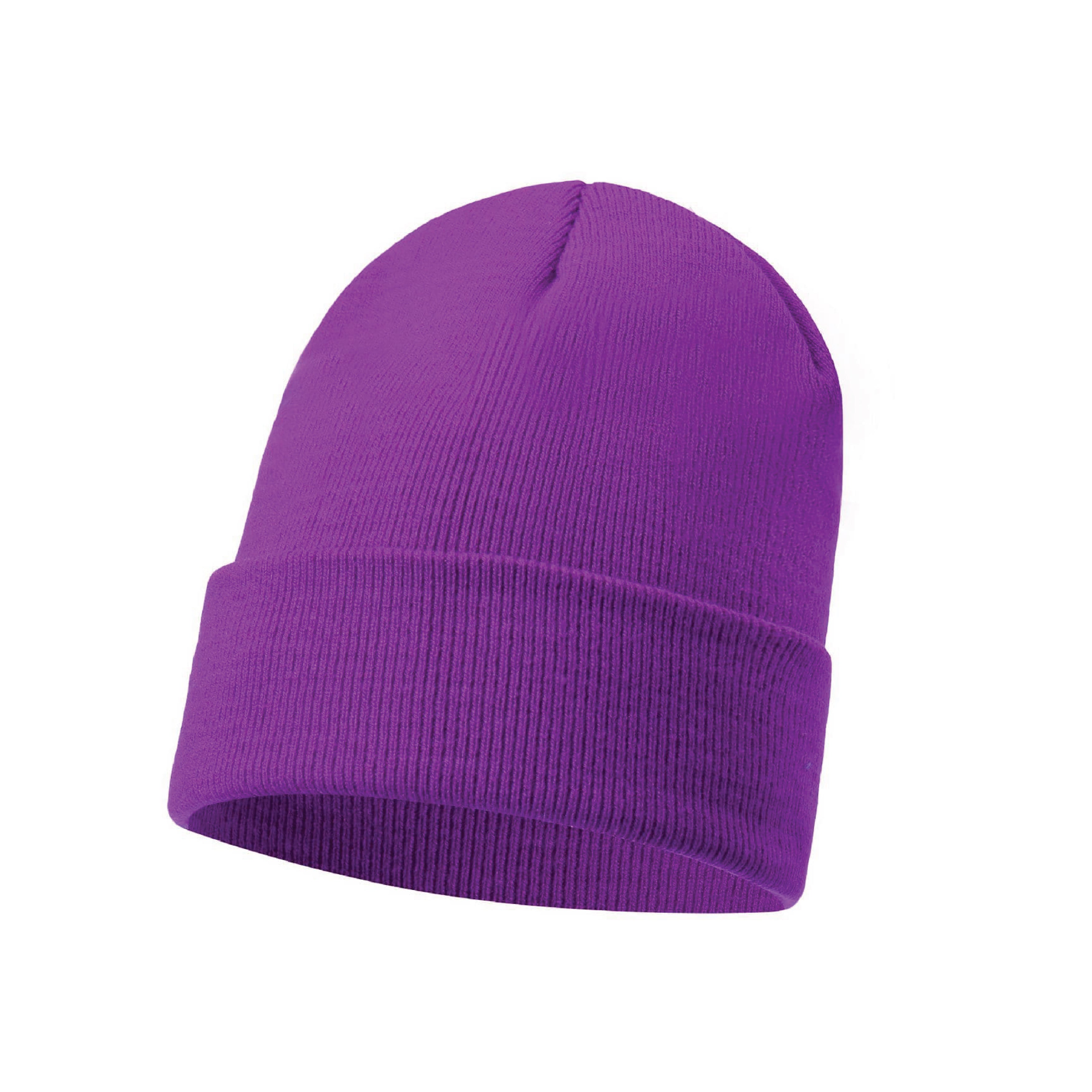 Knitted plain turn up beanie hat for men and women, winter hat colour option