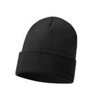 Plain cuffed knitted beanie hat, soft warm unisex winter hat UK