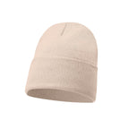 Knitted cuffed beanie hat for men and women, plain winter hat colour option
