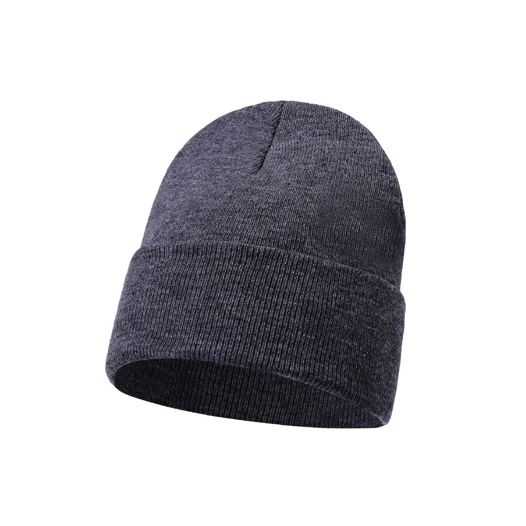 Warm turn up beanie hat, soft plain knit unisex winter hat
