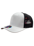 Plain trucker cap mesh net 5 panel 100% cotton 6 colours UK Hopoye