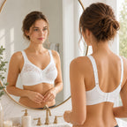 Hopoye women's wireless full cup lace bra, non-padded support bra, photo 14