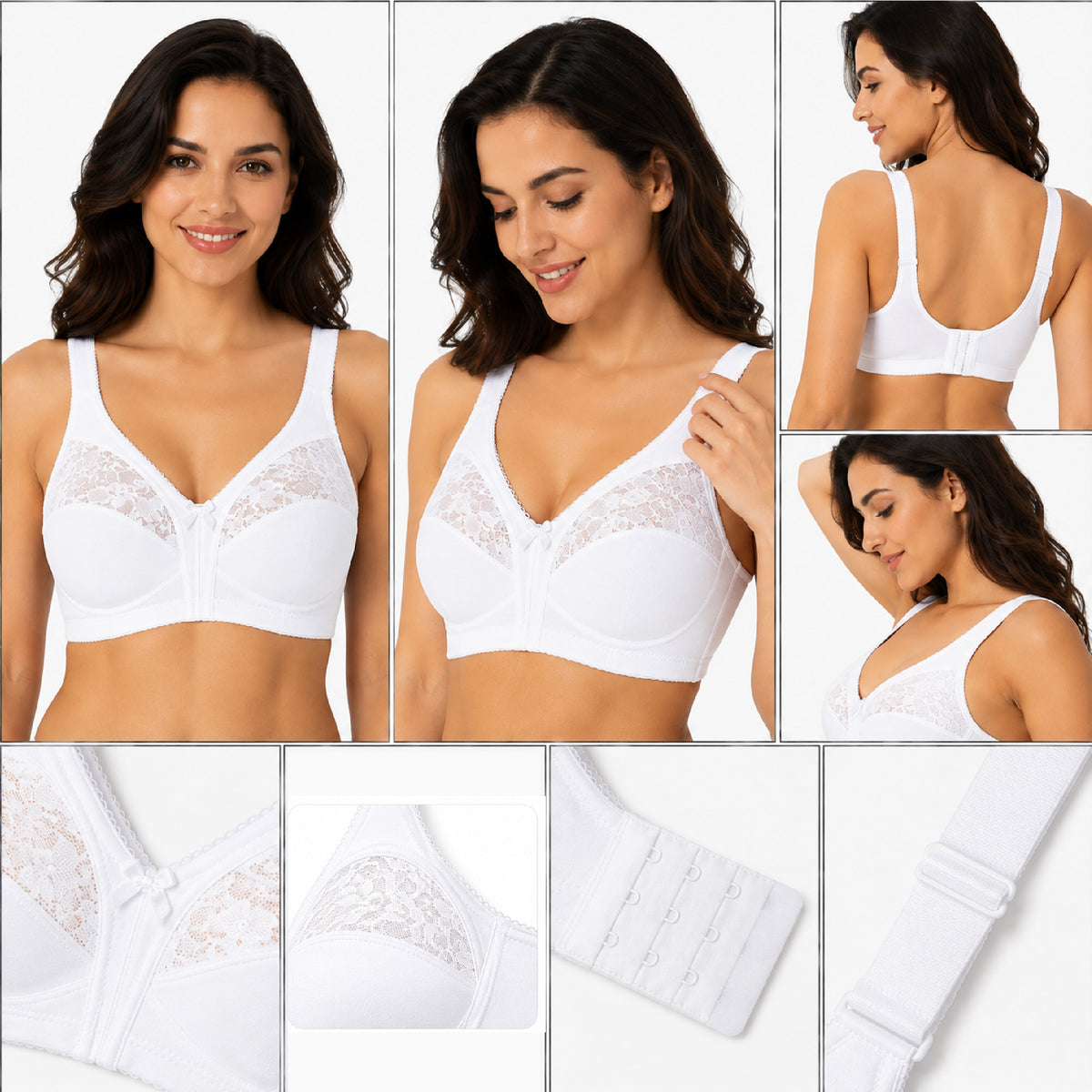 Hopoye women's lace full cup wireless bra, non-wired support, photo 16