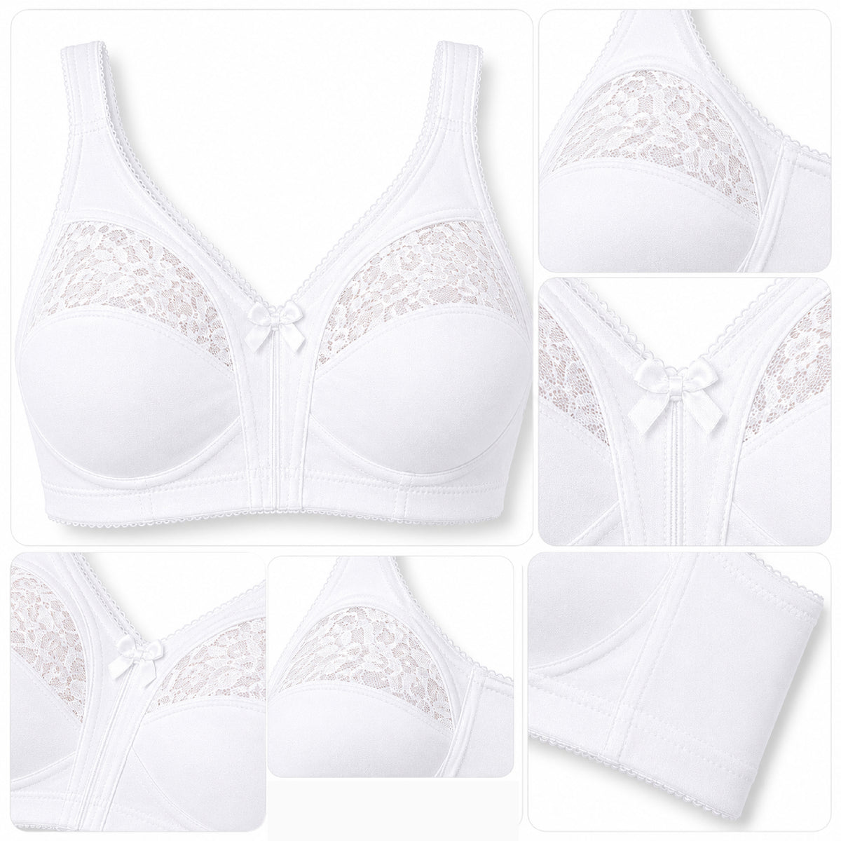 Hopoye women's soft lace full cup wireless non-padded bra, photo 17