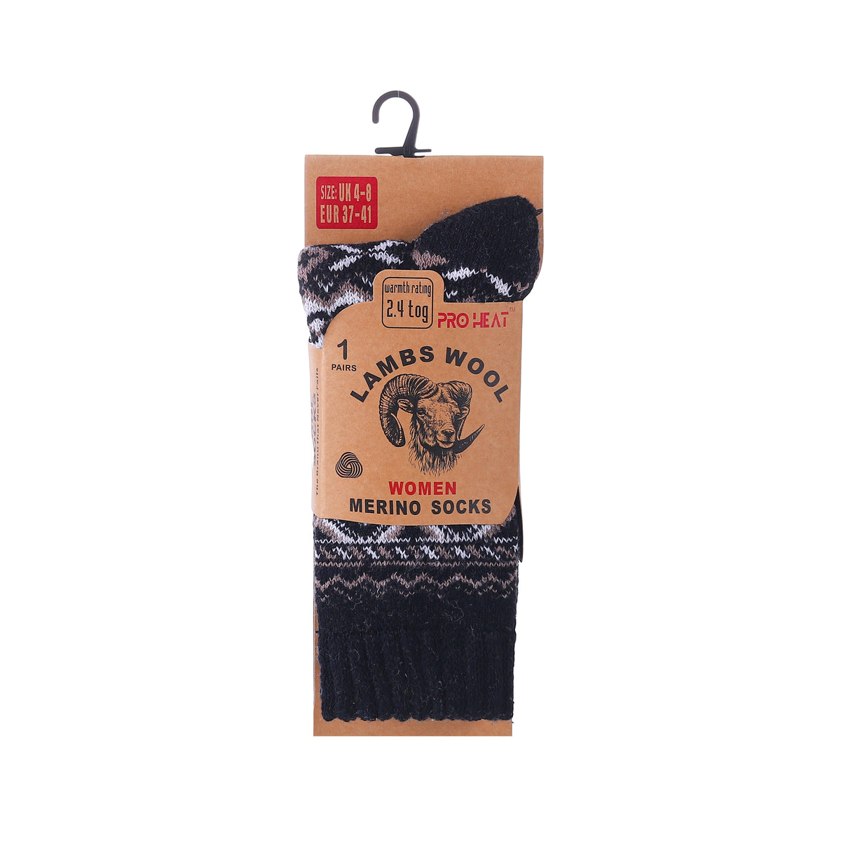 Women's Nordic style merino wool blend socks from Hopoye, image 4