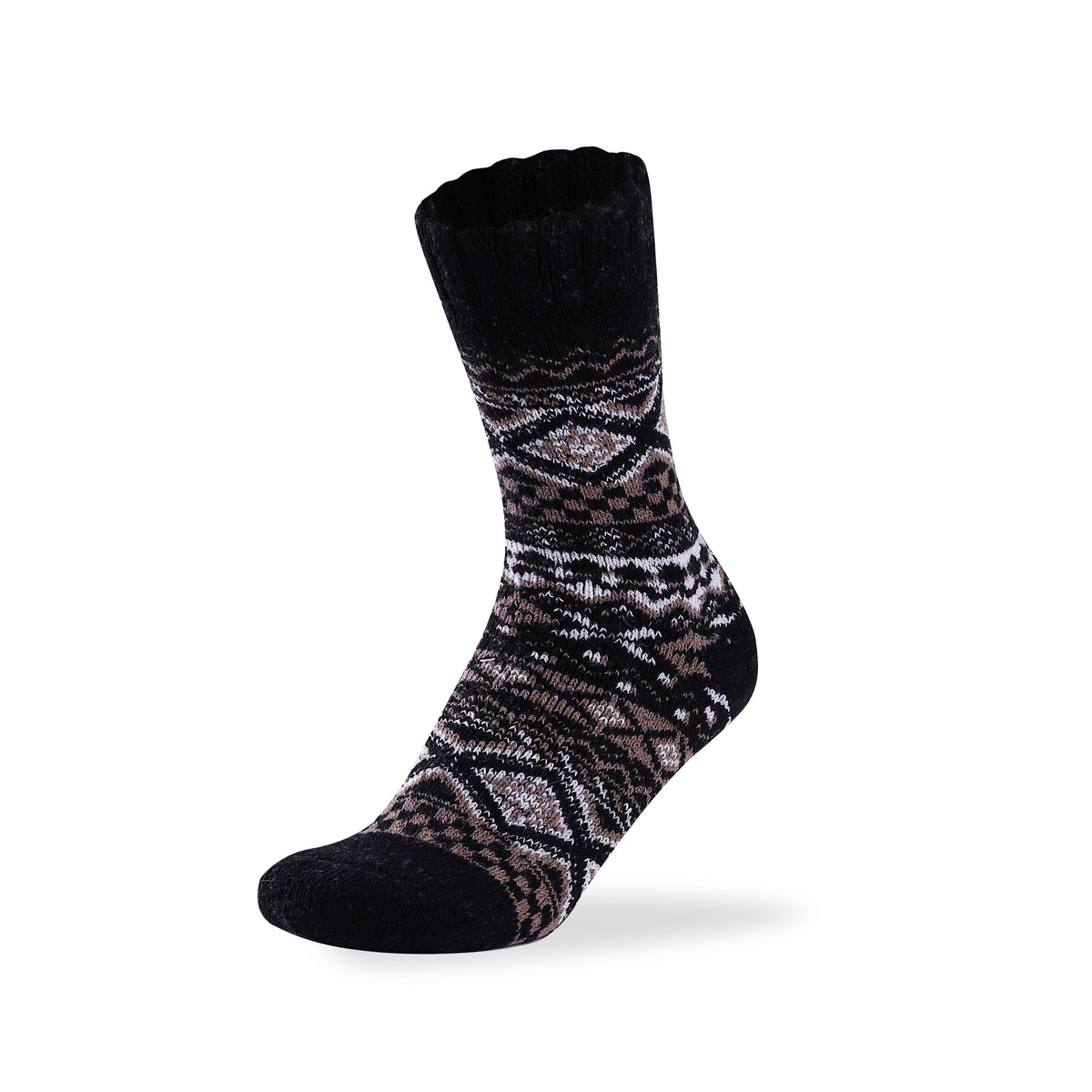 Women's Nordic style merino wool blend socks from Hopoye, image 9