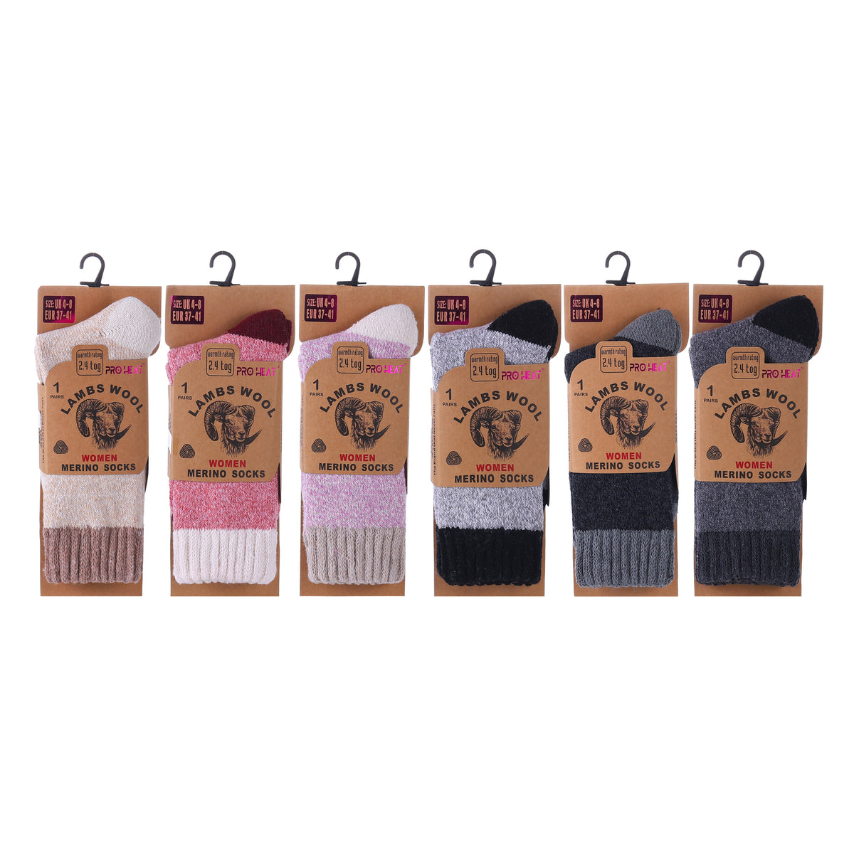 Women's two tone merino wool blend socks from Hopoye, main product image