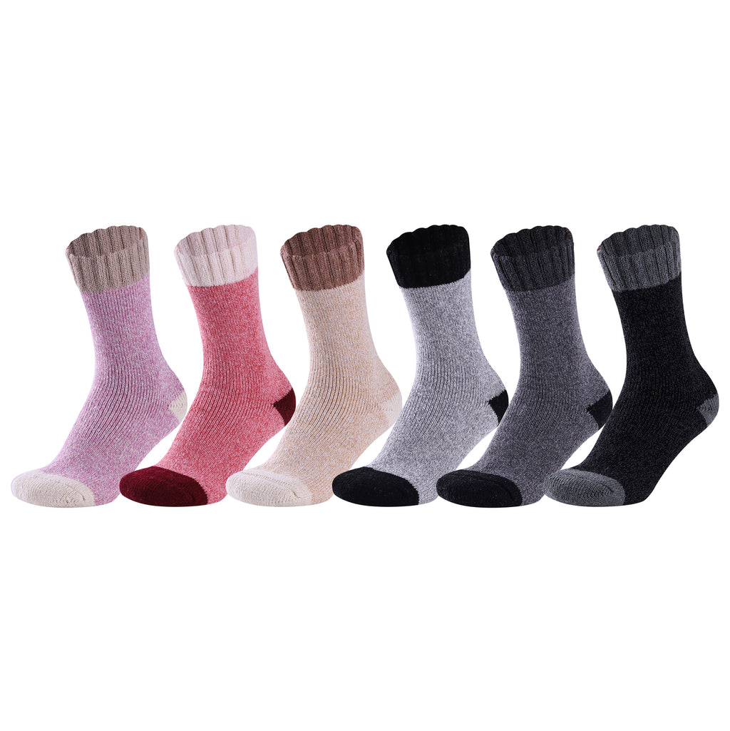 Women's two tone merino wool blend socks from Hopoye, image 14