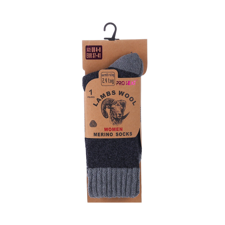Women's two tone merino wool blend socks from Hopoye, image 3