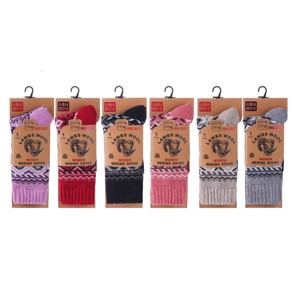 Women's Nordic style merino wool blend socks from Hopoye, image 2