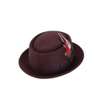 Wool trilby fedora pork pie hat side view premium UK