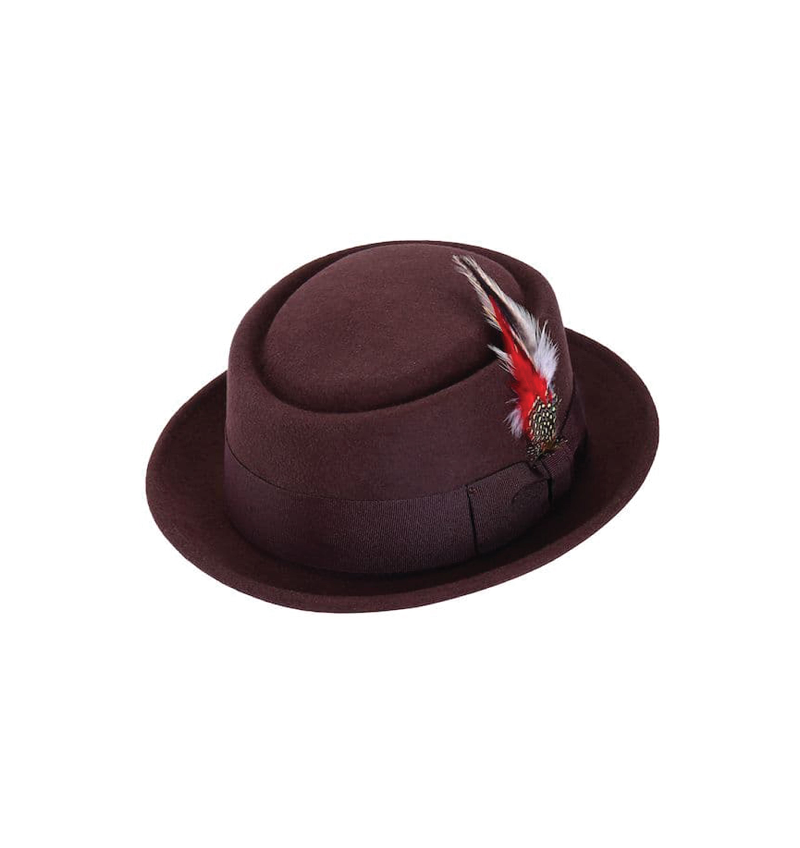 Wool trilby fedora pork pie hat side view premium UK