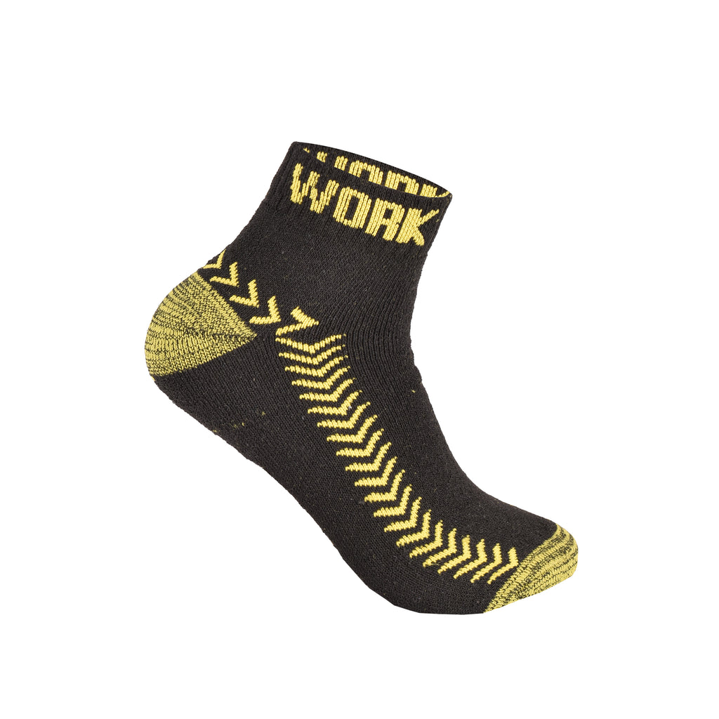 Men's premium work socks close up thick cushioned breathable cotton UK