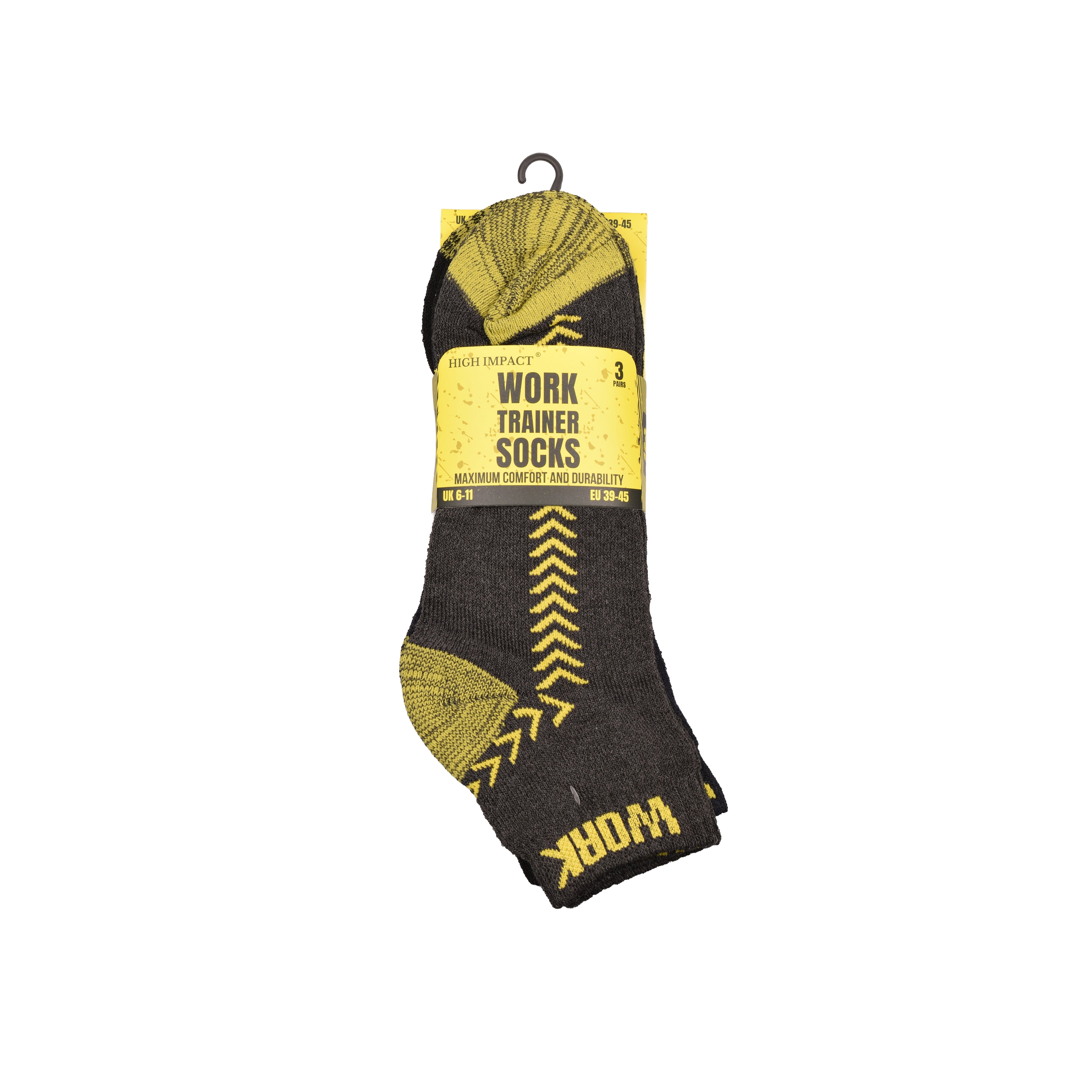 Men's Premium Cushioned Work Trainer Socks | Breathable Cotton Multipack 3, 6, 9 & 12 Pairs | UK
